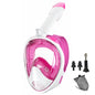 Full Face Snorkel Mask Silicone Diving Mask Full Dry Panoramic With Camera Holder Large Frame Swimming Goggles Set For Adults