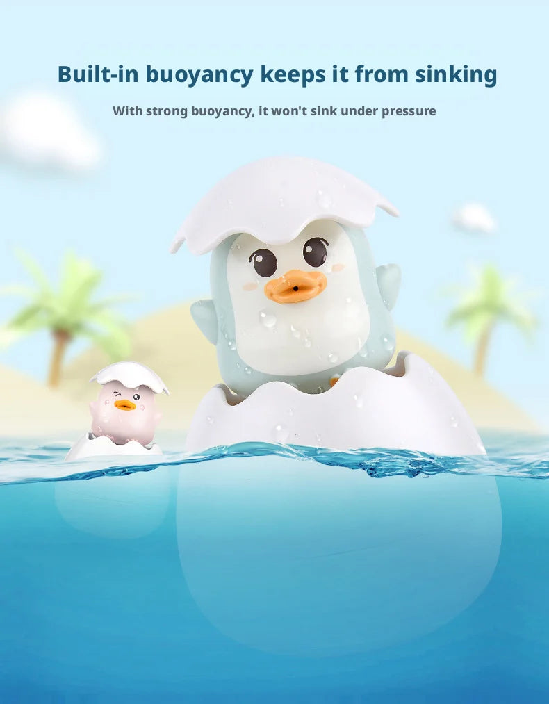 Baby Bathing Toy Kids Cute Duck Penguin Dinosaur Egg Water Spray Sprinkler Bathroom Sprinkling Shower Swimming Water Toys Gifts