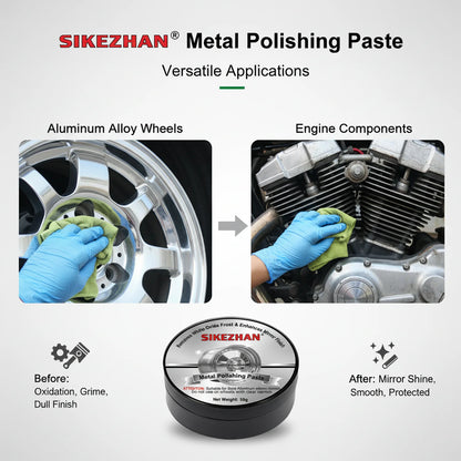 Professional Aluminum Alloy Polishing Compound Paste for Car Wheels Rims Engine Case Metal Polish Cream Oxidation Remover Shine