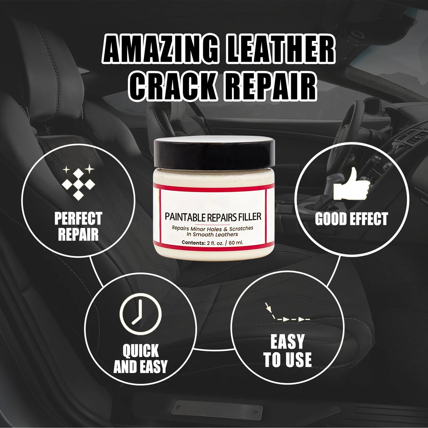 Multi-Purpose Leather and Plastic Care Polish, Suitable for Both Car Interiors and Home Use