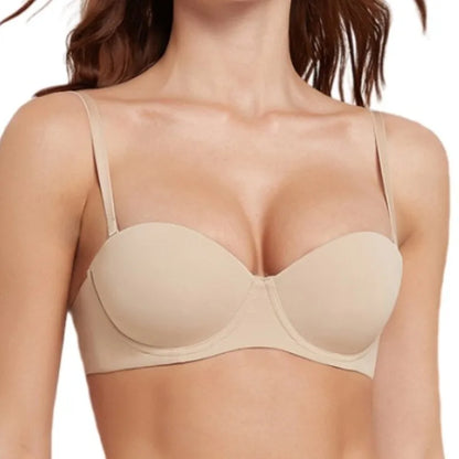 Women Seamless Bra Half-Cup Push-Up Bra Ladies Soft Underwear 2 Hook Back Comfort Non-wire Bralette Sexy Lingerie Size S-XL