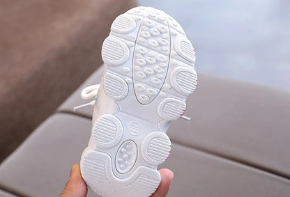 2022 Breathable Toddler Boy Sneakers Stretch Fabric Fashionable Baby Running Shoes Pink School Girl Sports Shoes Sneakers