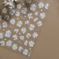 White Flower Petal Cherry Blossom Peach Blossom Falling Petal Floral Gradient 5D Self Adhesive Nail Art Sticker Manicure Decals