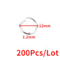 1.2mmThickness Open Jump Rings Width 6mm~12mm Stainless Steel Jewerly Making Supplies Accessorie DIY Necklace Connector Findings