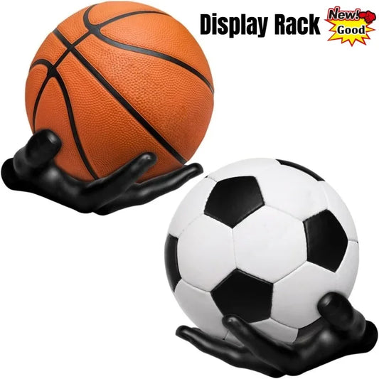 Wall-Mounted Ball Holder Hand Palm Shaped Wall Shelves Display Storage Rack for Basketball Soccer Volleyball Home Decor Crafts