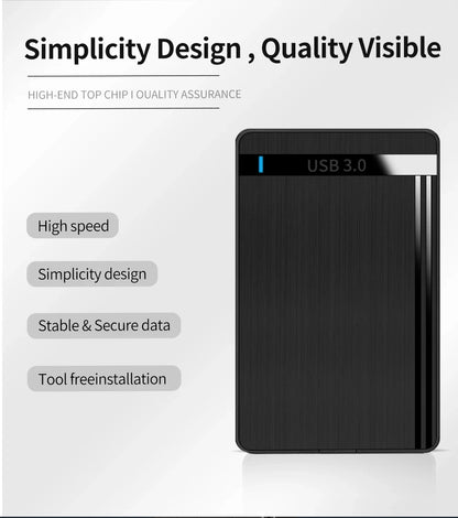 2.5" HDD Enclosure SATA to USB 3.0 External Mobile Hard Drive Case for Laptop PC 5Gbps Speed Enclosure SATA SSD HDD Storage Case