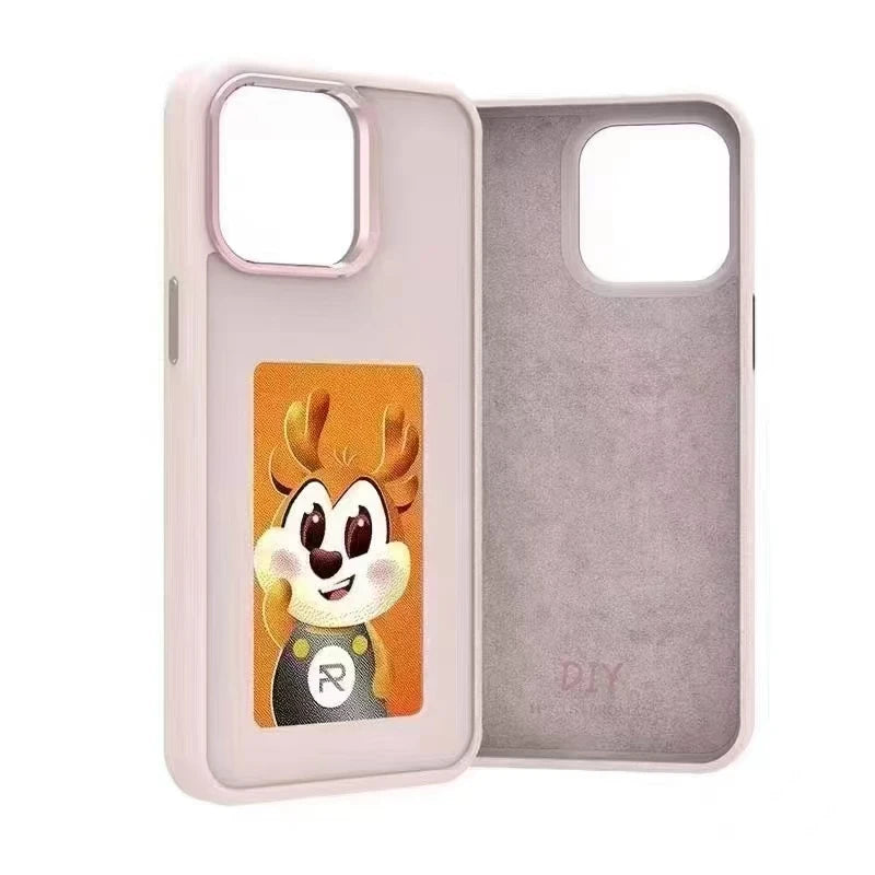 NFC Function AI Phone Cases For iPhone 17 16 15 14 13 Pro Max Plus Coque NFC DIY Luxury E ink Screen Display Custom Phone Case