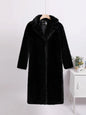 TARUXY Winter Loose Mink Velvet Imitation Fur Splicing Long Coat Fur Suit Collar Women's Coat High Street Fashion Lady Overcoat