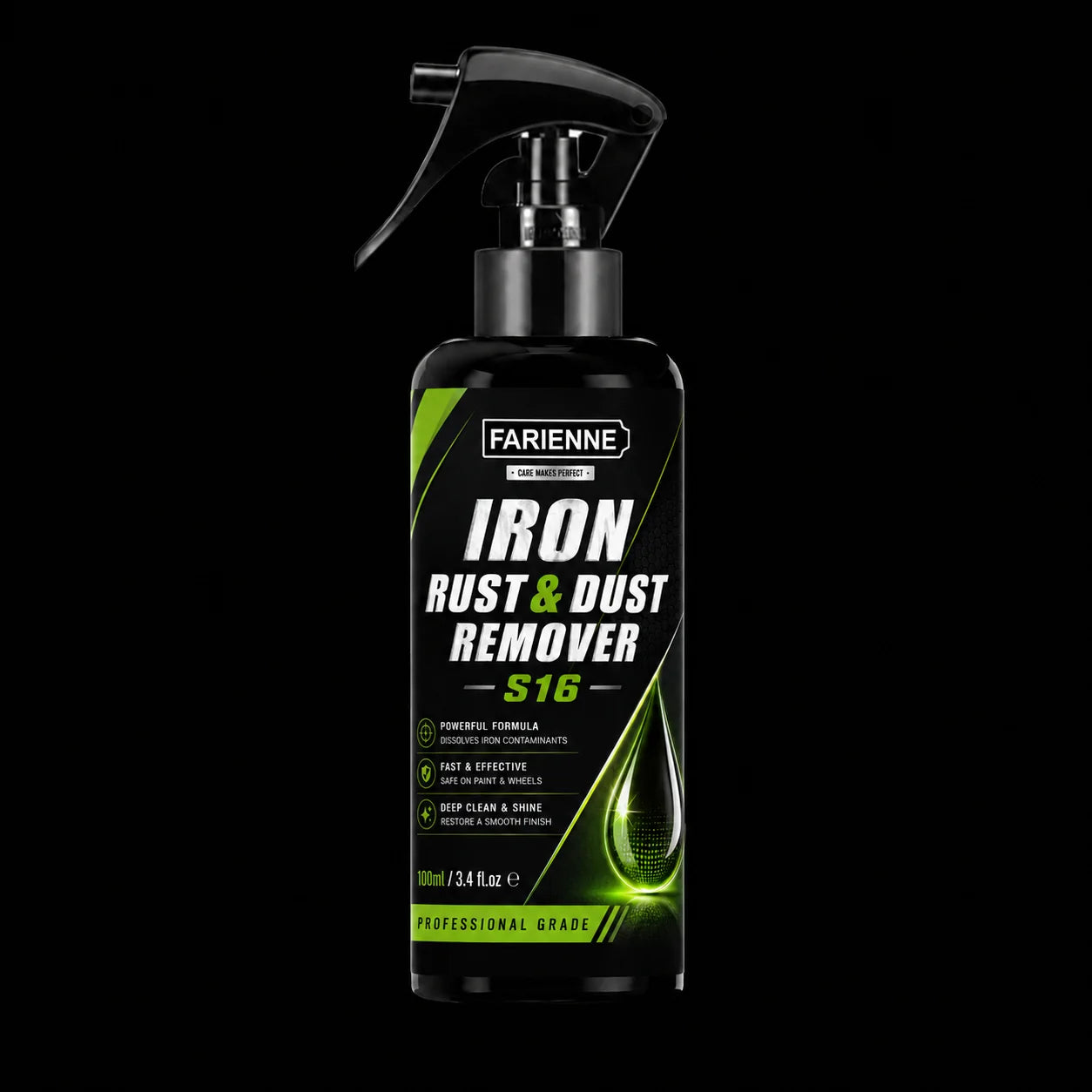 Iron Remover Car Detailing Spray Dissolve Brake Dust Rust Stain Cleaner Safe For Car Paint Alloy Wheel Rim Metal Surfaces