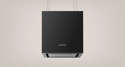 Salos gaubtas 700/800m³/h, A+ energija, 5 sluoksnių filtras, LED, be ortakių, juodas, CE, mygtukas
