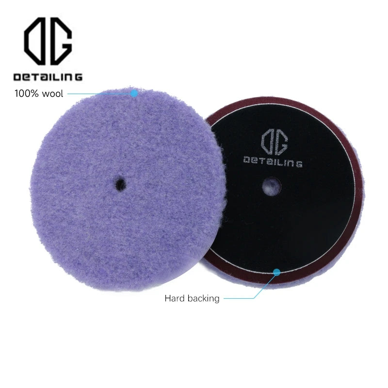 DETAILING Car Polishing Pad Wool Buffing Pads Waxing Polishing Disc Cleaning Scratch Removal Tool 3/5/6 Inch Self-Adhesive