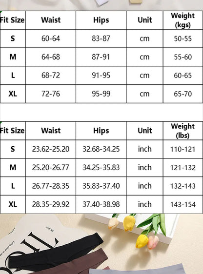 3PCS/SET Sexy G-String Underwear Breathable Female T-back Intimate Lingerie Seamless Low Waist Underpants Lady Bikini Panty S-XL