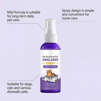 Pet Oral Care Spray Teeth Cleaning Remove Plaque Tartar Eliminate Bad Breath  Dental Dirt Protect Gum Health for Cats Dogs 50ml