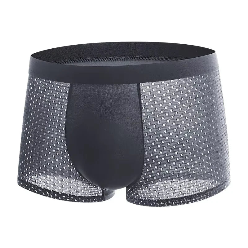 Bamboo Fibre Shorts Men large size Microfiber Fiber Briefs Underwear Compression Stretch plus size
