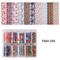10 Patterns New Metal Nail Foils for Transfer Paper Stickers Floral Chameleon Nails Wraps DIY Water Marble Nail Art Decorations