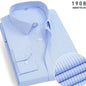 Men's Long-Sleeved Shirt Business Casual Solid Color Striped Plaid Spring Summer Free Ironing All Fit Tooling Comfortable