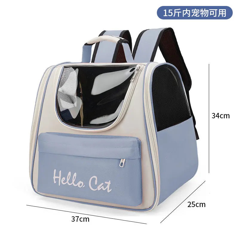 Backpack for Cats and Dogs, Portable Pet Bag for Outdoor Use, Large Capacity Space Cabin, Carrying Cat and Dog Box, Outdoor Bag