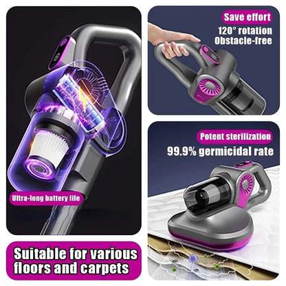 4-in-1 Cordless Stick Vacuum Cleaner 55000Pa Suction Power Powerful  Cordless Rechargeable Lithium Battery for Carpet Floor Pet