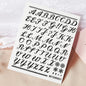 3D Glittery Gothic Letter Design Nail Art Stickers Uppercase Alphabet Letters Artistic Designs DIY Nail Art Decals Decoration #1
