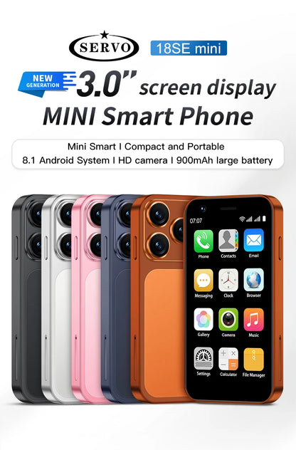 SERVO 18SE MINI Android Mini Smartphone 3G WCDMA 2GB RAM 16GB ROM Wi-Fi Hotspot GPS 3.0" Touch Small Smart Phones 2 SIM Standby