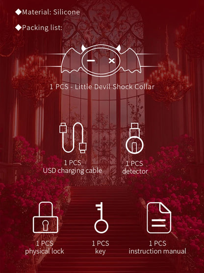 QIUI Electric Shock Collar APP Remote Control Collars Restraint BDSM Devil Shaped Necklace Adult Games Sex Toys for Men Women