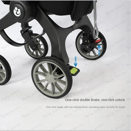 New baby stroller 4in1 Multifunctional newborn baby carriage 3in1 stroller Foldable Basket type seat
