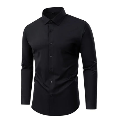 High Stretch Anti-Wrinkle Men's Shirts Long Sleeve Dress Shirts Men Fit Social Business Blouse Social Shirt Men Clothing S-4XL