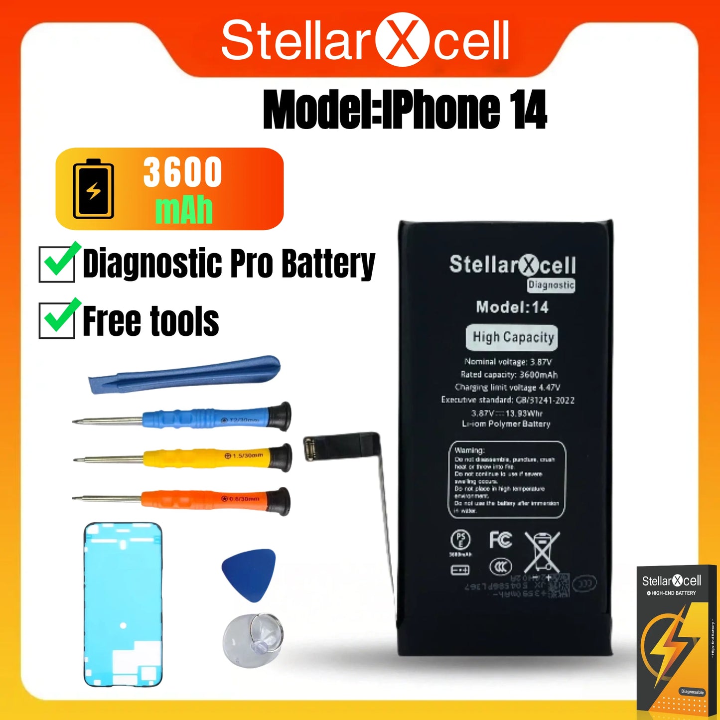 High Capacity Diagnostic Battery OEM TI BMS No Pop Up Message Run Diagnose for iPhone 12 13 14 15 Pro Max Pro Mini Plus