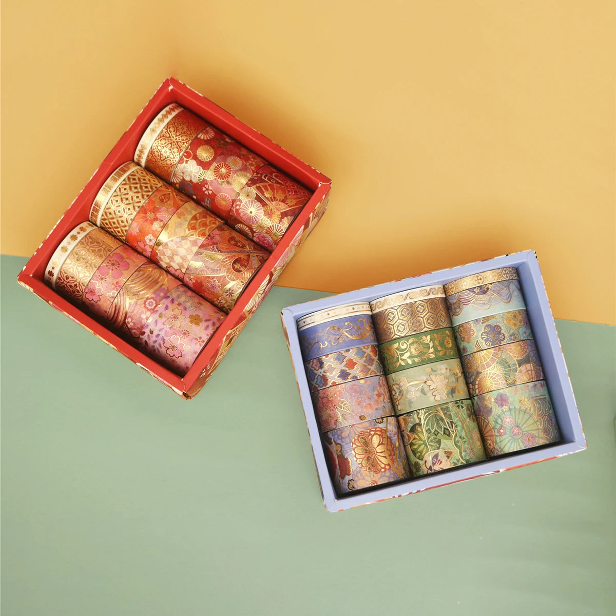 15 Rolls of Floral Foil Stamping and Washi Tape Set – Decorative Masking Tape for DIY Gifts, Scrapbooking, Photo Frames