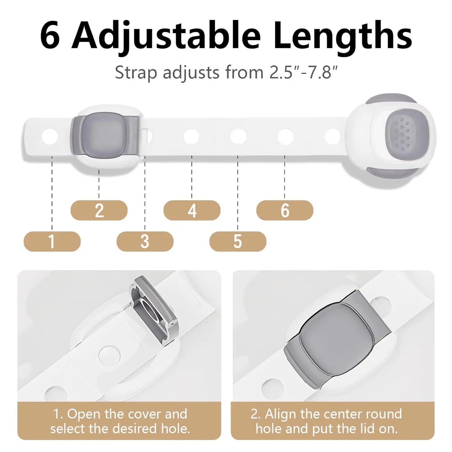 Toilet Locks Baby Proof Child Toddlers, Sturdy Safety Toilet Lid Seat Proofer Lock for Kids Pets Dog, Easy Installation