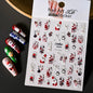 Winter Christmas Atmosphere Nail Stickers Snowman Snowflake Wapiti Self-adhesive High Quality Cute Nail Stickers Nail Art Deco
