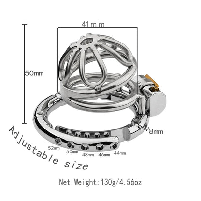 2025 Adjustable Clasp Chastity Cage Sex Toys for Men Metal Penis Ring Sleeve Bdsm Penis Bondage Erotic Urethral Lock Cock Cage