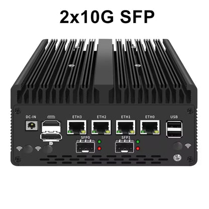 New Solid Firewall Appliance 12th Gen Intel Pentium Gold 8505 10G/1G SFP 4*2.5G RJ45 LAN 2*DDR5 NVMe Mini PC Proxmox ESXi Server