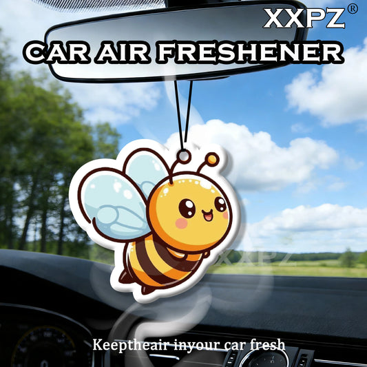 1/3pcs Bee Car Air Freshener Auto Parts Car Hanging Funny Yellow Bee Shape Aromatherapy Scent Gift for Friends New Car