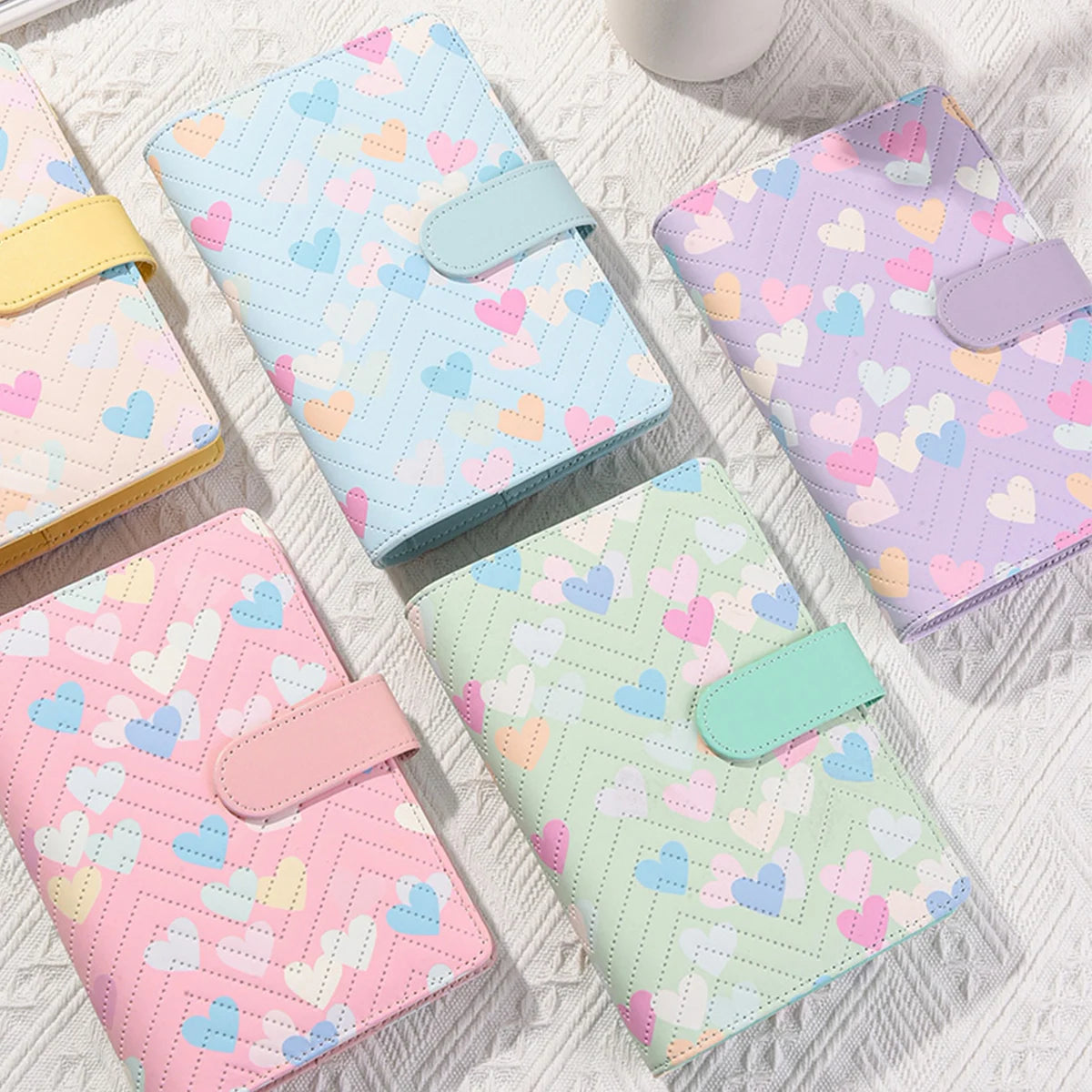A6 PU leather binder economy 6-ring notebook, stylish design, personal notebook binder cover, can be used for cash budget storag