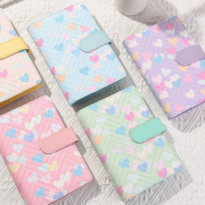 A6 PU leather binder economy 6-ring notebook, stylish design, personal notebook binder cover, can be used for cash budget storag