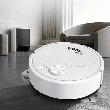 Automatic Electric Floor Vacuum Cleaner 3-in-1 1500Pa USB Rechargeable Wireless Sweeping Mop for Home Office Use