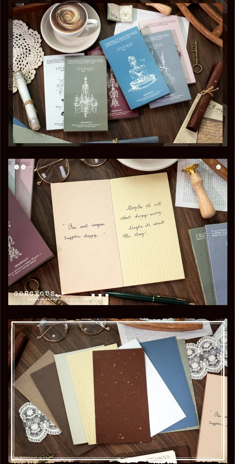 30pcs/lot Memo Pads Material Paper The Barren Dream Junk Journal diary Scrapbooking Cards Background Decoration Paper