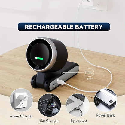 3-in-1 Fan, 5-speed, 3600mAh Rechargeable Lithium Battery, USB Charging, Travel Mini Fan