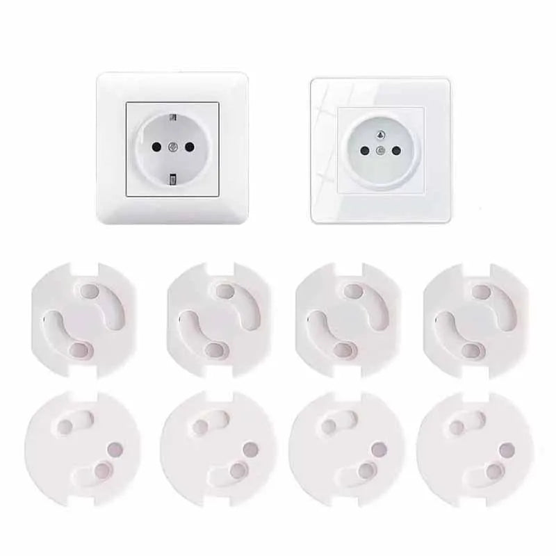10pcs Baby Safety Child Electric Socket Outlet Plug Protection Security Two Phase Safe Lock Cover Kids Sockets Cover Plugs