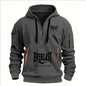 Fashion autumn and winter men's brand clothing multi-zipper design printed hoodie casual sweatshirt loose hooded jumper