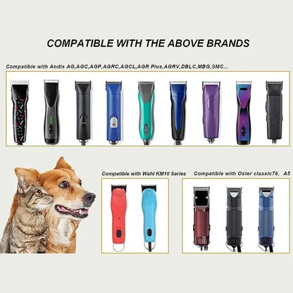 Titanium Detachable Pet Dog Animal Clipper Blade Compatible with Andis/Oster A5/Wahl KM10 Series Clipper ,7FC,5FC,4F,#10,#30,#40