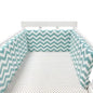 Nordic Stars Baby Bed Thicken Bumpers Zipper Design One-piece Crib Around Cushion Cot Protector Pillows 200*30 CM