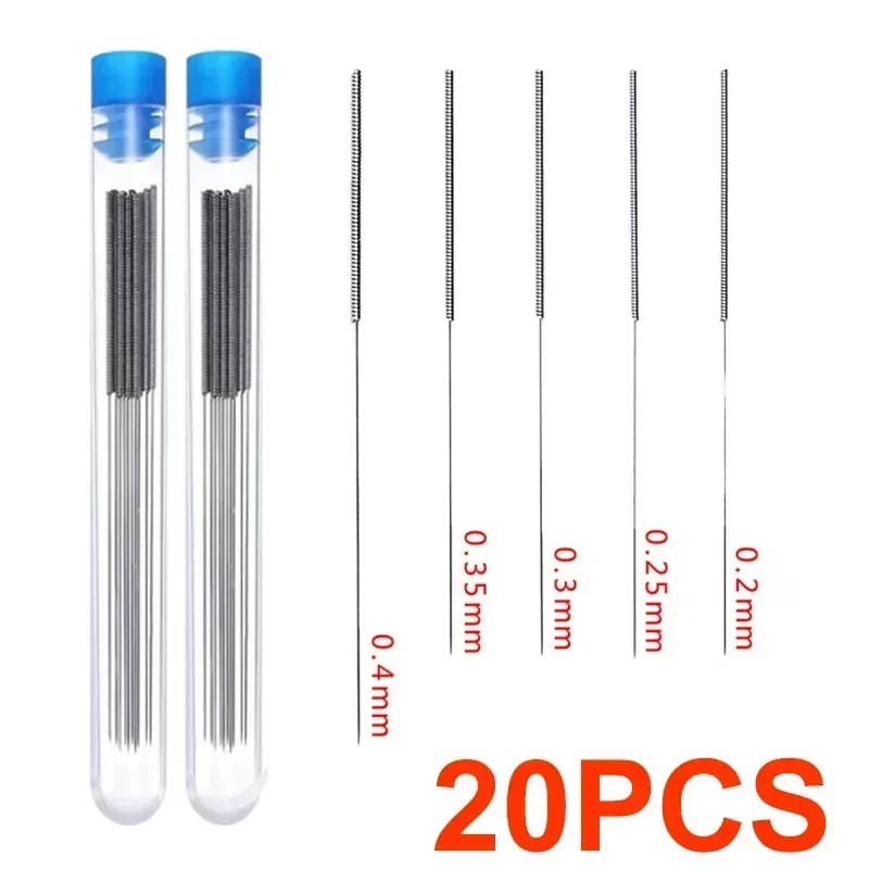 Stainless Steel Wiper Nozzle Cleaning Kit for Unclog Car Glass 3D Printer JetsGas Stoves Shower Heads Cleaning Needle Set