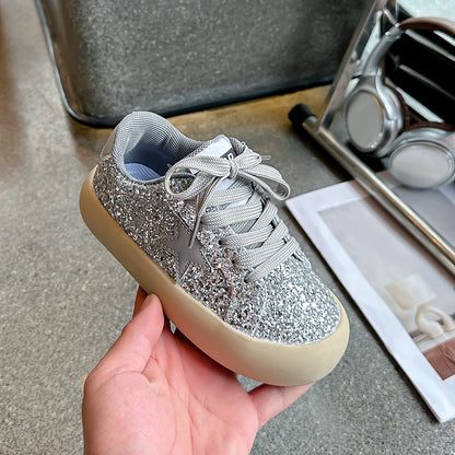 Girls' Shoes 2024 Spring New Casual Versatile Little Girls Star sneakers Spring and Autumn Children's Sports Shoes