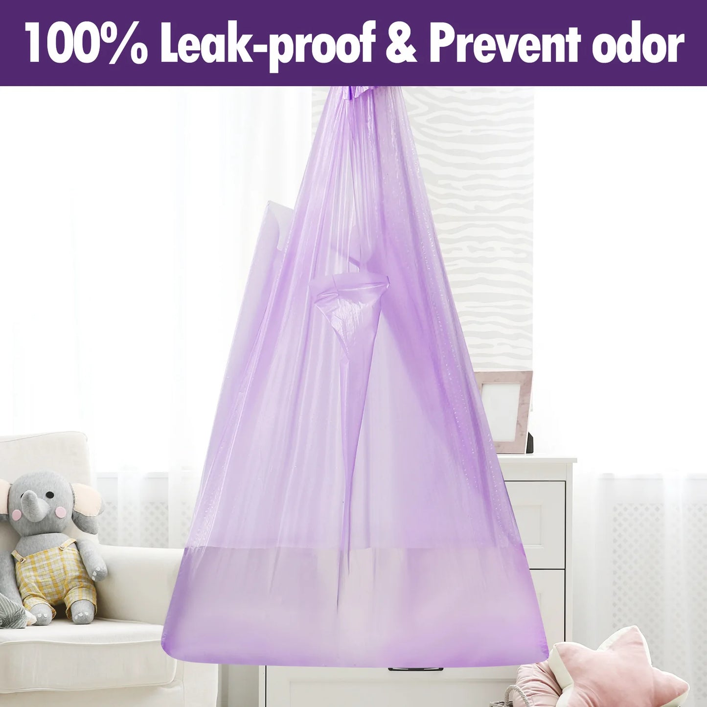 Portable Nappy Bags Disposable Scented Leak-proof Odor Removing Garbage Bag for Feminine Products Diaper Disposal Pet Waste Bags