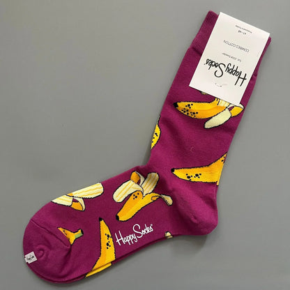 Cotton Happy Socks Men's Classic Crew Sock Shoe Size 10 - 13 Soft