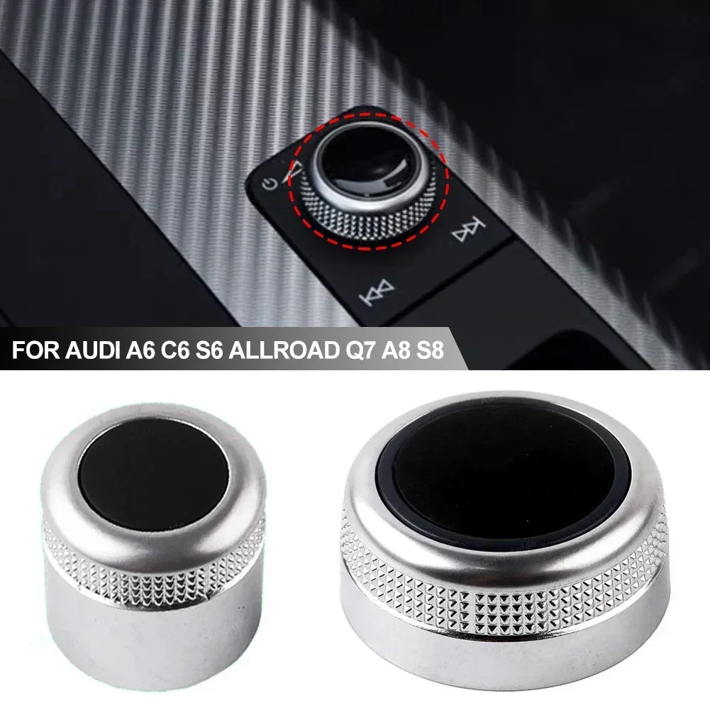 For Audi A6 C6 S6 Allroad Q7 A8 S8 Multimedia MMI Volume Knob Rotary Button Switch Setting Navigation Main Menu Switch Cover