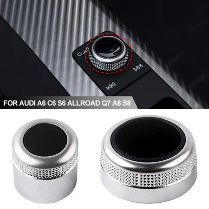 For Audi A6 C6 S6 Allroad Q7 A8 S8 Multimedia MMI Volume Knob Rotary Button Switch Setting Navigation Main Menu Switch Cover