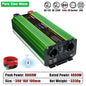 LVYUAN Pure Sine Wave Power Inverter 2000W 3000W 4000W DC 12V 24V to AC 230V LCD Remote Control 2 EU Sockets USB Home RV Solar